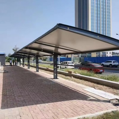 户外停车棚，电动折叠雨棚