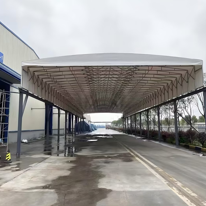 户外停车棚，电动折叠雨棚