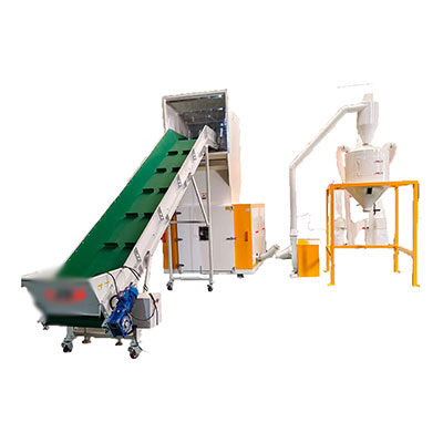 输送带+粉碎机+粉尘分离系统